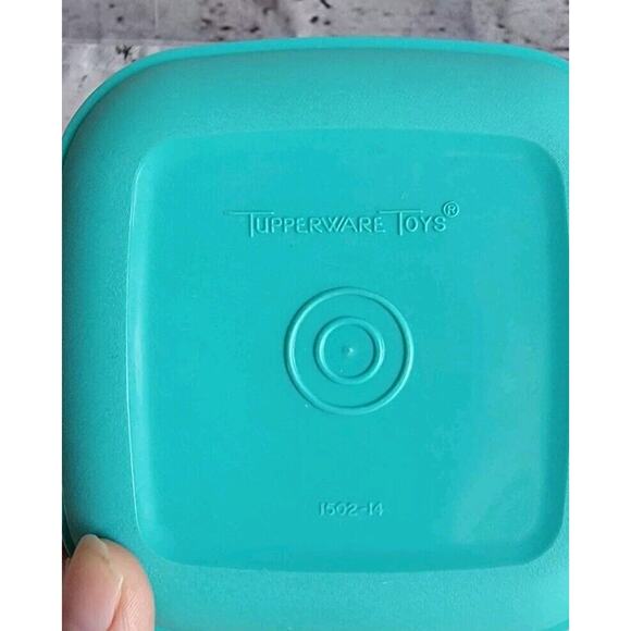 Tupperware Tupper Toys teal Small Plate Replacement #1502-14 EUC - Picture 4 of 4